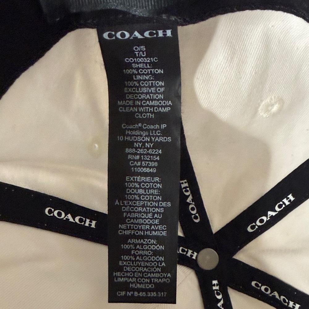 Coach Cream Embroidered Logo Baseball Cap - Picture 10 of 11